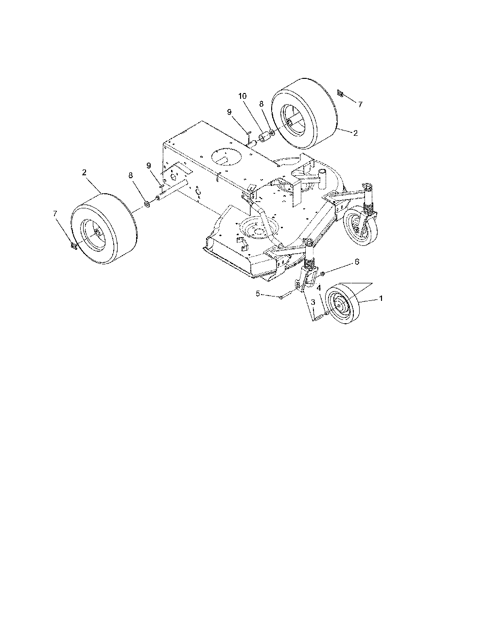 Wheels Diagram and Parts List for  Ariens Lawn Mower