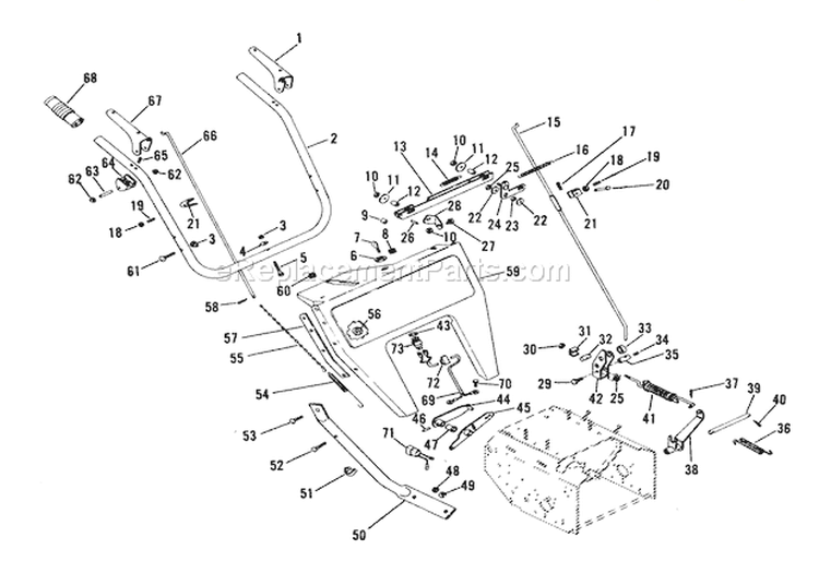Engine And Belt Drive Diagram and Parts List for 000101 Ariens Snow Blower