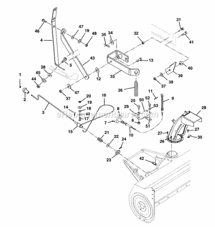 Page AŠ Diagram and Parts List for 000101 Ariens Lawn Tractor