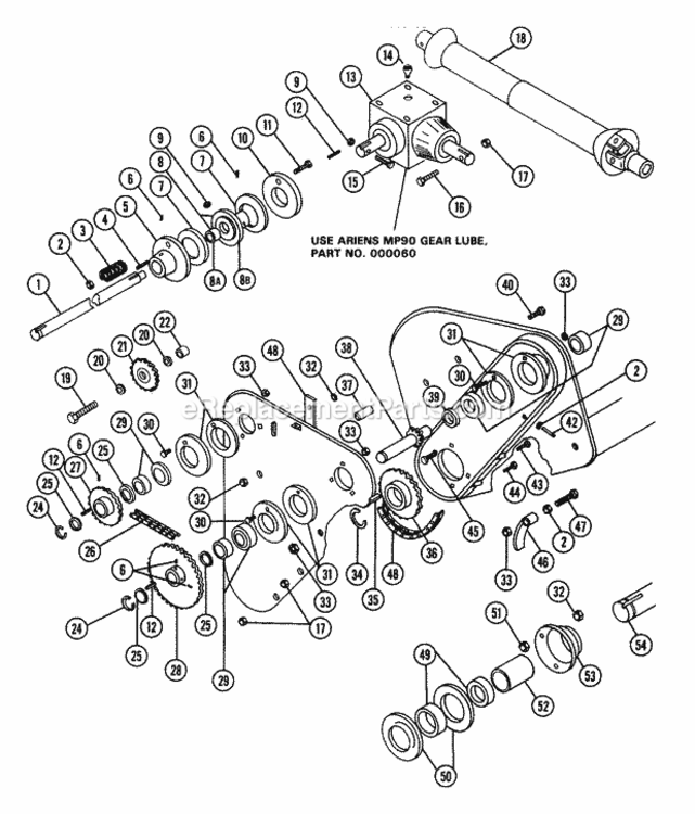 Page A} Diagram and Parts List for 000101 Ariens Lawn Tractor