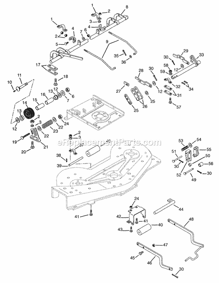Page W Diagram and Parts List for 006501 Ariens Lawn Tractor