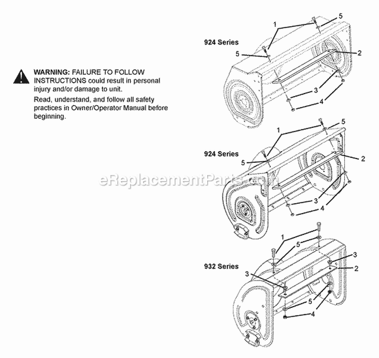 Front Weight Kit Diagram and Parts List for  Ariens Snow Blower