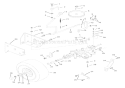 Rear Wheel & Gear Drive Diagram and Parts List for 000101 Ariens Lawn Tractor