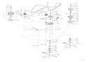 48" Mower Spindles Diagram and Parts List for 000101 Ariens Lawn Tractor