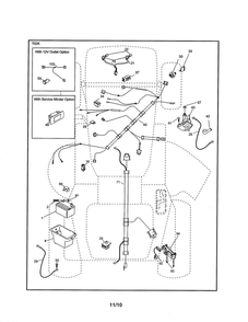 Electrical Diagram and Parts List for  Ariens Lawn Tractor