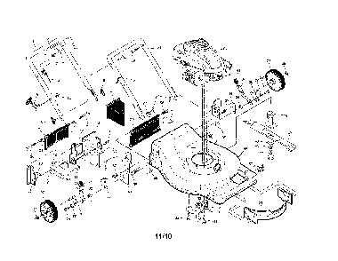 Engine/Housing/Handle Diagram and Parts List for A173K22 96146000300 Ariens Lawn Mower