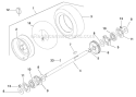 Wheels And Axle Diagram and Parts List for 000101 Ariens Snow Blower