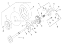 Wheels And Axle Diagram and Parts List for 000101 Ariens Snow Blower