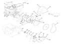 Engine And Belt Drive Diagram and Parts List for 000494 Ariens Snow Blower