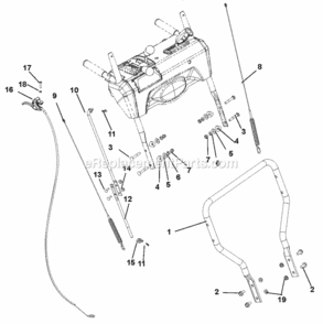 Page H Diagram and Parts List for 000101- Ariens Power Broom