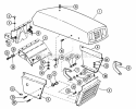 Hydraulic Lift And Front Rock Shaft Diagram and Parts List for 000101 Ariens Lawn Tractor