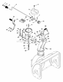Discharge Chute Diagram and Parts List for 000101 Ariens Snow Blower
