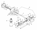 Gearcase And Impeller Diagram and Parts List for 000101 Ariens Snow Blower