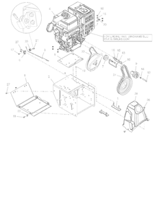 Engine, Frame And Belt Drive - Ax252 Diagram and Parts List for  Ariens Snow Blower