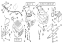 Engine, Blade And Belt Diagram and Parts List for 005001 Ariens Lawn Mower