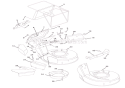 Mower Pan And Bag Diagram and Parts List for 005000 Ariens Lawn Mower