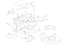 Mower Pan And Bag Diagram and Parts List for 005000 Ariens Lawn Mower