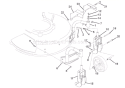 Swivel Wheels And Brackets Diagram and Parts List for 000101 Ariens Lawn Mower
