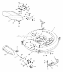 Mower Pan Diagram and Parts List for 040501 Ariens Lawn Tractor