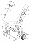 Steering Assembly Diagram and Parts List for 004501 Ariens Lawn Tractor