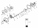 Gear Case Diagram and Parts List for 000101 Ariens Lawn Tractor