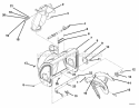 Auger And Chute Diagram and Parts List for 000601 Ariens Snow Blower