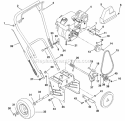 Engine, Belt Drive, Handlebars And Controls - 520/624 Diagram and Parts List for 000101 Ariens Snow Blower