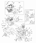 Engine And Belt Drive Diagram and Parts List for 000101 Ariens Snow Blower