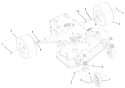 Wheels Diagram and Parts List for 002000 Ariens Lawn Mower