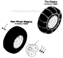 Tire Chains & Rear Wheel Weights (Accessories 736002 & 736003) Diagram and Parts List for 000101 Ariens Lawn Tractor