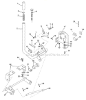 Attachment Lift Diagram and Parts List for 000101 Ariens Lawn Tractor