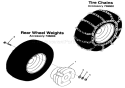 Tire Chains & Rear Wheel Weights (Accessories 736002 & 736003) Diagram and Parts List for 000101 Ariens Lawn Tractor