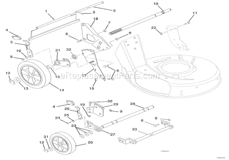 Page E Diagram and Parts List for 000101 Ariens Lawn Mower