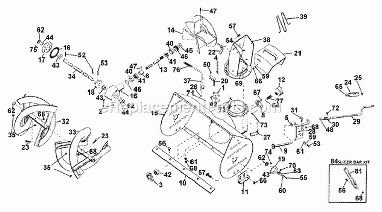 Sno-Thro 24" Diagram and Parts List for 000001 Ariens Snow Blower