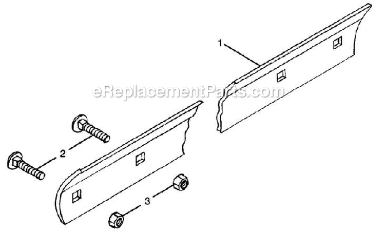 Slicer Bar (Accessory 710997) Diagram and Parts List for 000101 Ariens Lawn Tractor