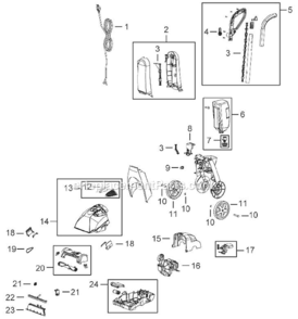 Page A Diagram and Parts List for  Bissell Carpet Cleaner