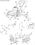 Page B Diagram and Parts List for 2000-12 Bluebird Dethatcher