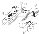 Belt Guard & Pulley Diagram and Parts List for 2003-08 Bluebird Aerator