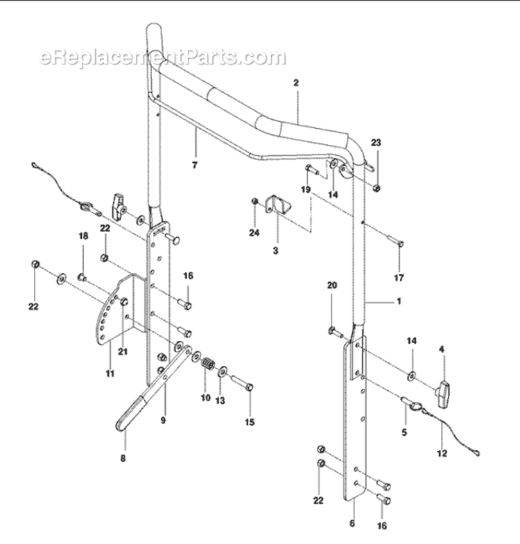 Page D Diagram and Parts List for 966067701 - 2010-06 Bluebird Dethatcher