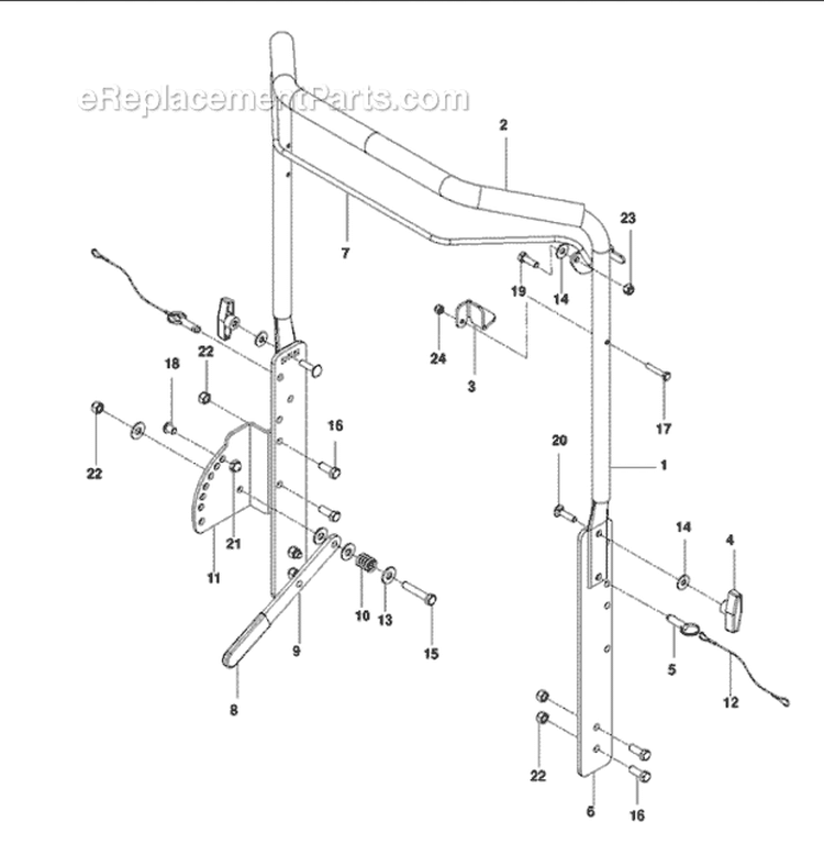 Page E Diagram and Parts List for 968999428 - 2010-04 Bluebird Dethatcher