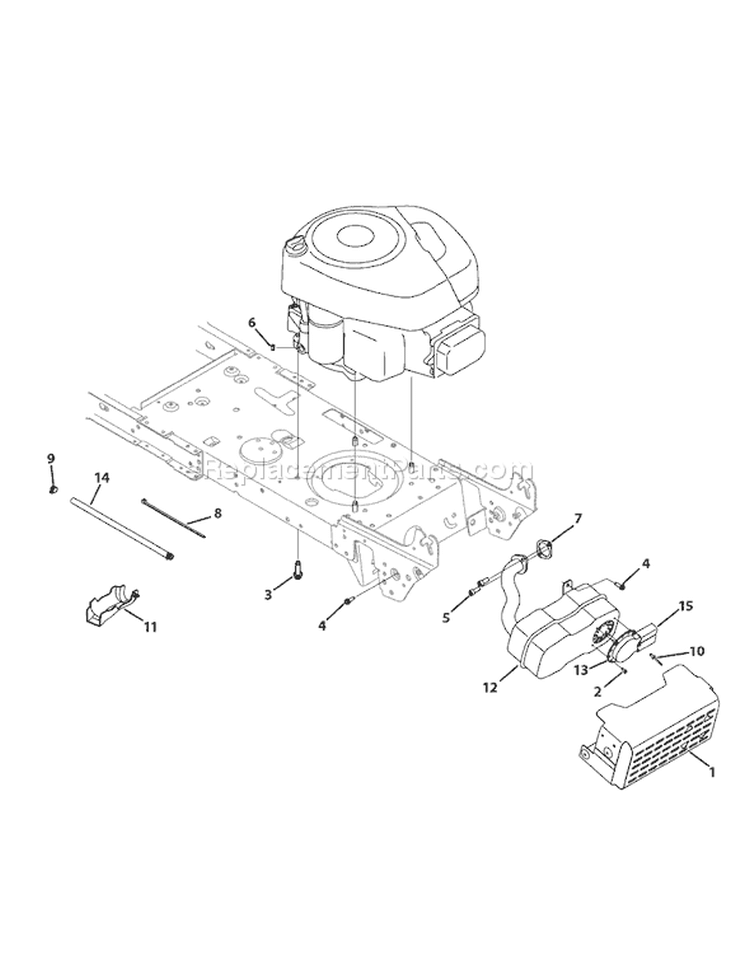 Page A Diagram and Parts List for 2009 Bolens Lawn Tractor