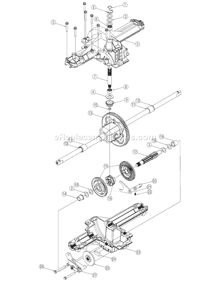 Page J Diagram and Parts List for 2008 Bolens Lawn Tractor