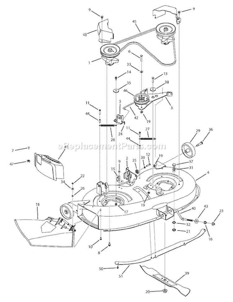 Page B Diagram and Parts List for 2008 Bolens Lawn Tractor