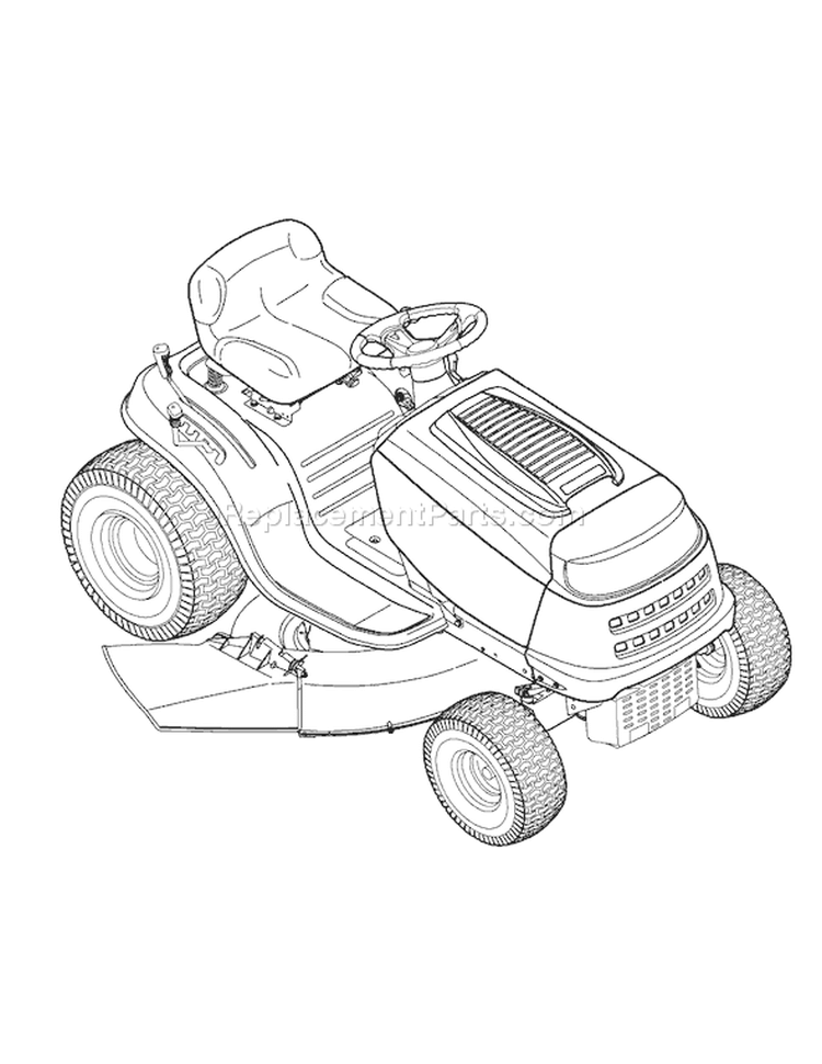 Page G Diagram and Parts List for 2008 Bolens Lawn Tractor