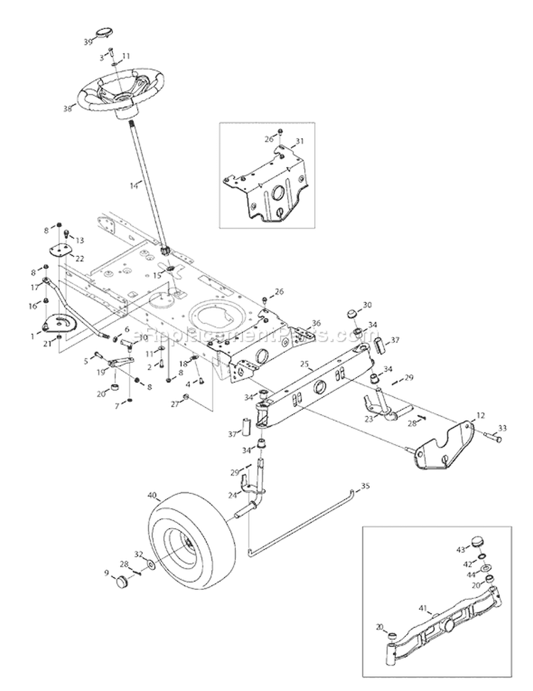 Page I Diagram and Parts List for 2008 Bolens Lawn Tractor