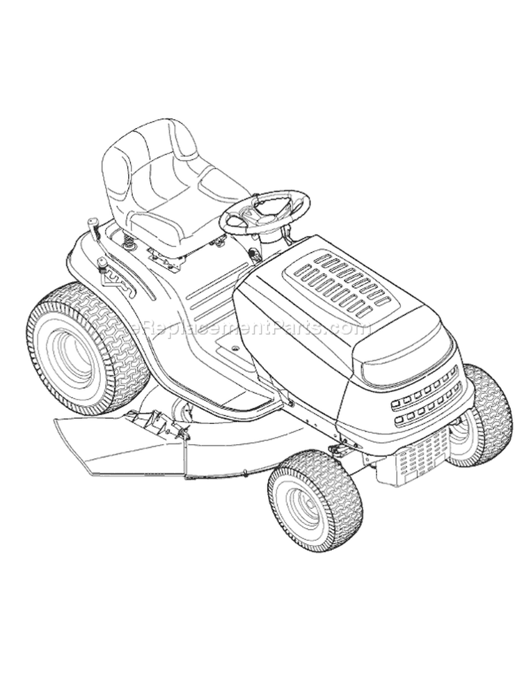 Page G Diagram and Parts List for 2006 Bolens Lawn Tractor