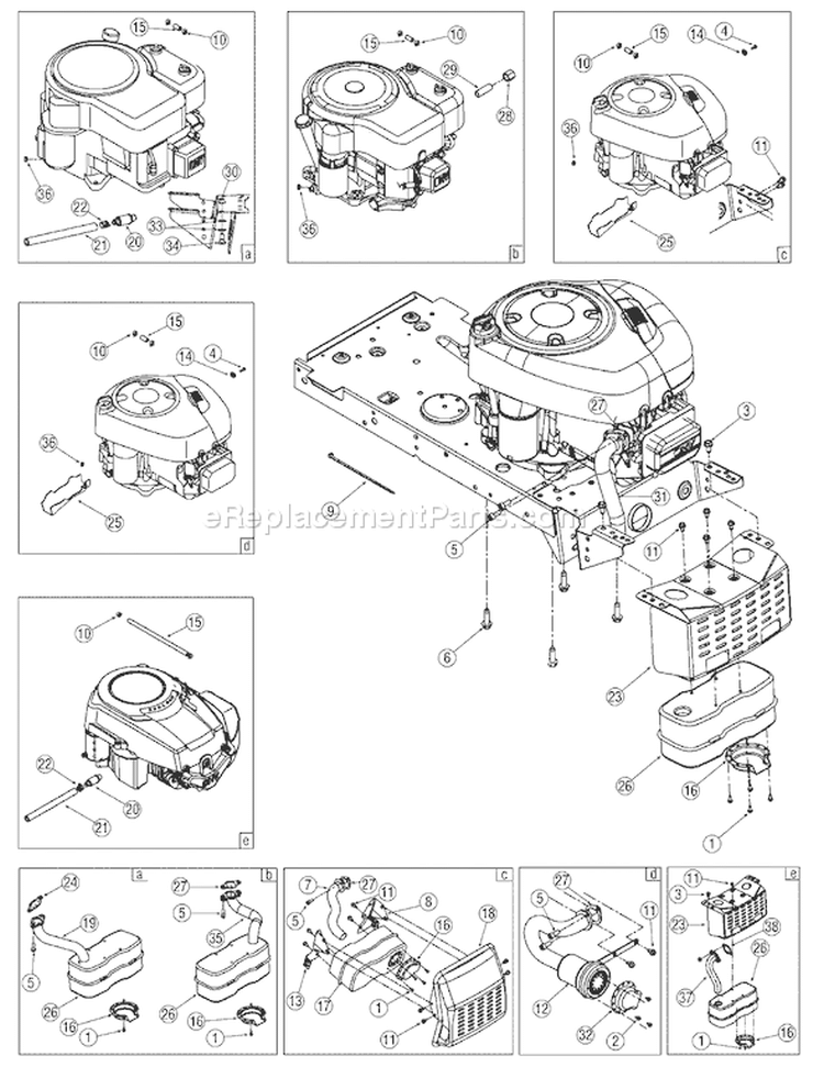 Page C Diagram and Parts List for 2007 Bolens Lawn Tractor