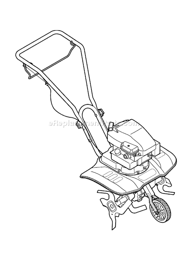 Page C Diagram and Parts List for 2009 Bolens Tiller