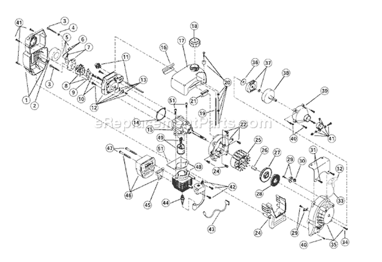 Page B Diagram and Parts List for 21AK410G163 Bolens Tiller