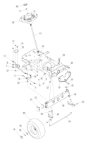 Page G Diagram and Parts List for 2005 Bolens Lawn Tractor
